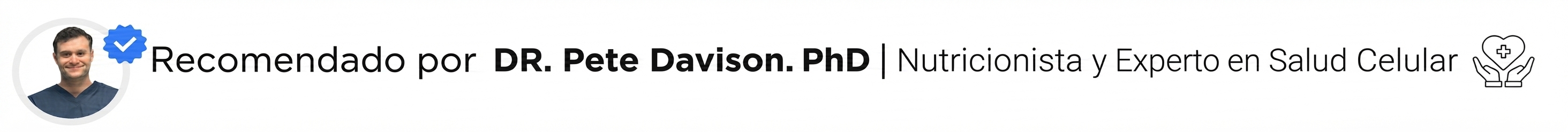 Recommended by DR. Pete Davison. PhD | Nutritionist & Cellular Health Expert